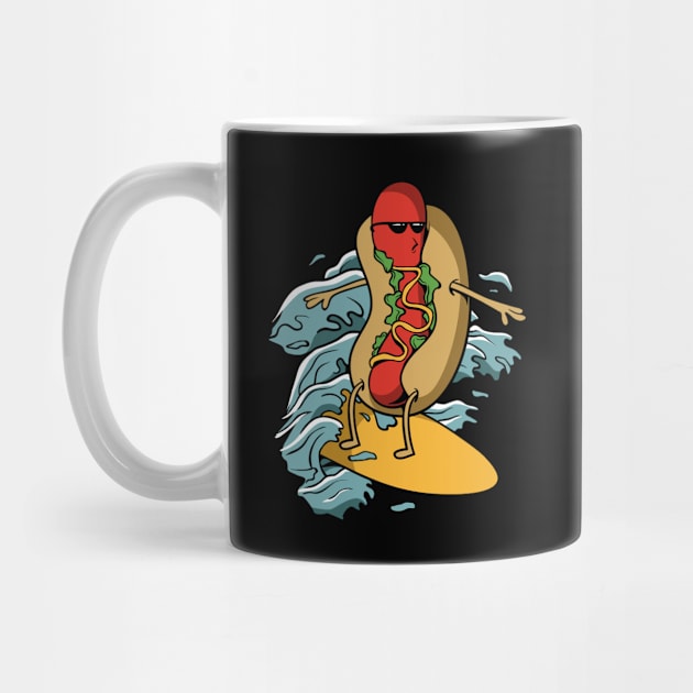 Hot dog surfer by popcornpunk